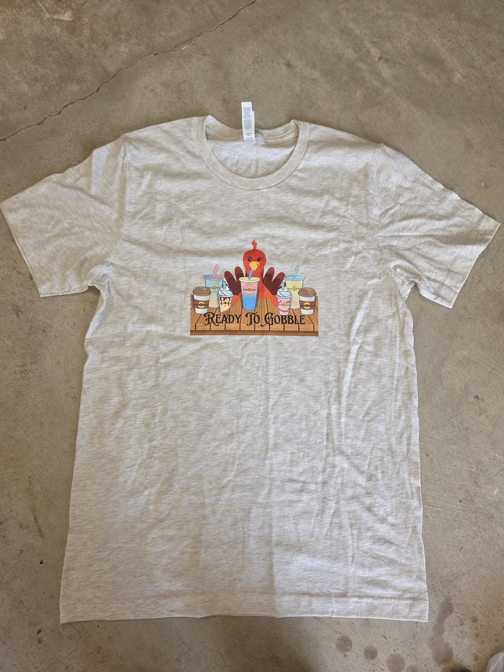 Bella+Canvas "Ready to Gobble" Thanksgiving Graphic T-Shirt | Women's Medium